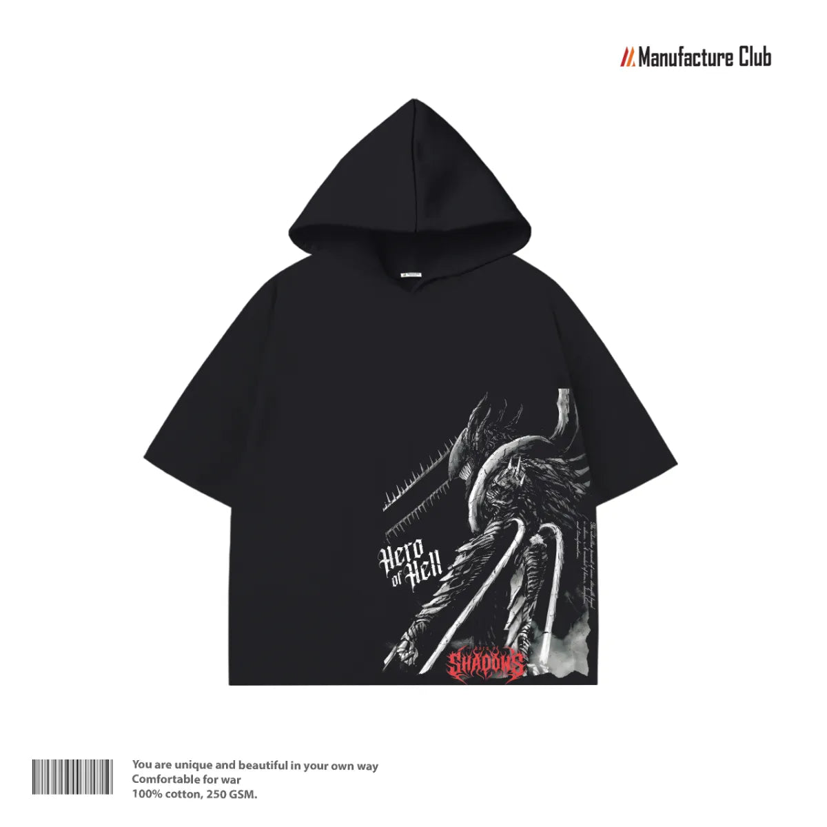 HALF HOODIE / HERO OF HELL