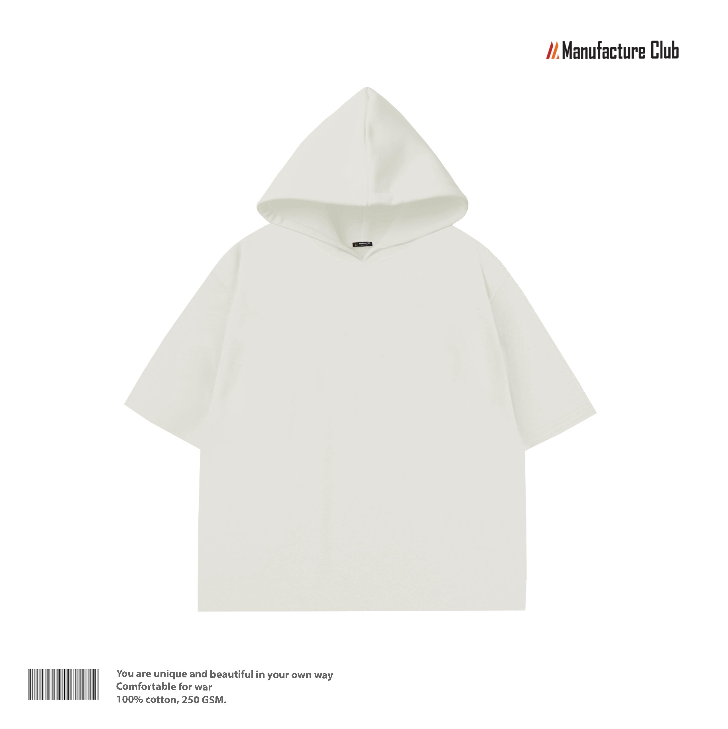 HALF HOODIE / ESSENTIAL WHITE