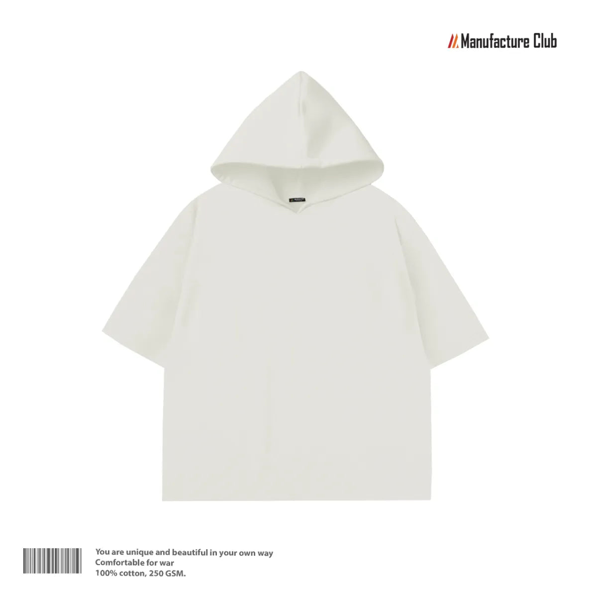HALF HOODIE / ESSENTIAL WHITE