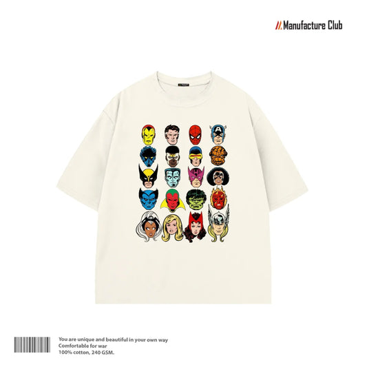 T-SHIRT / VINTAGE COMIC HEROES GRID