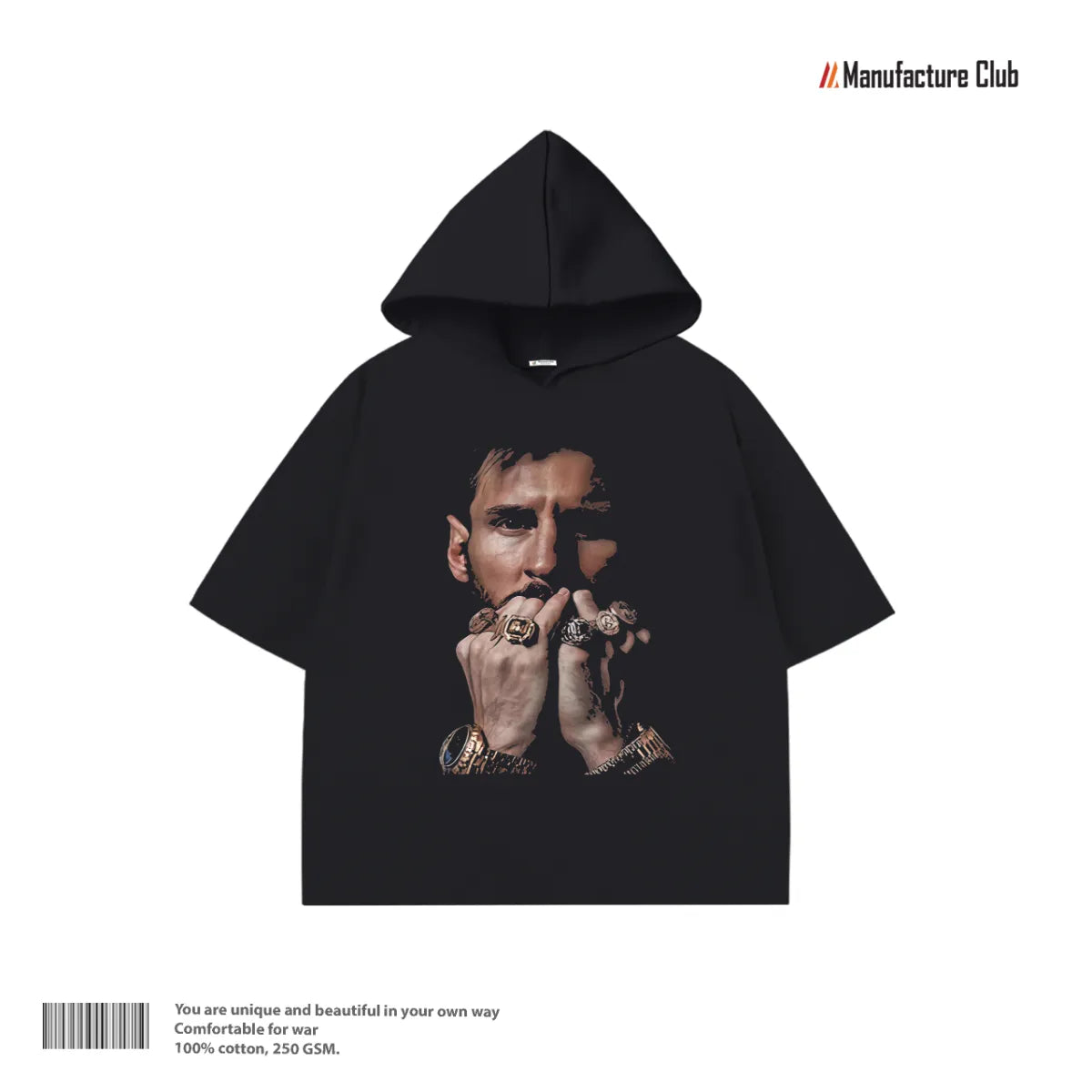 HALF HOODIE / MESSI GOAT RINGS SHADOW