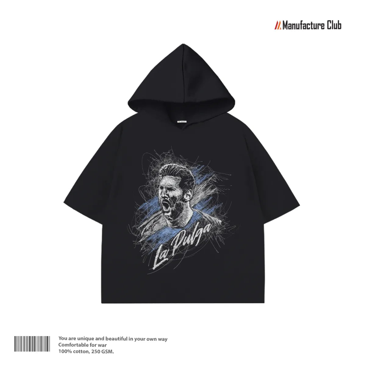 HALF HOODIE / MESSI LA PULGA SCRIBBLE