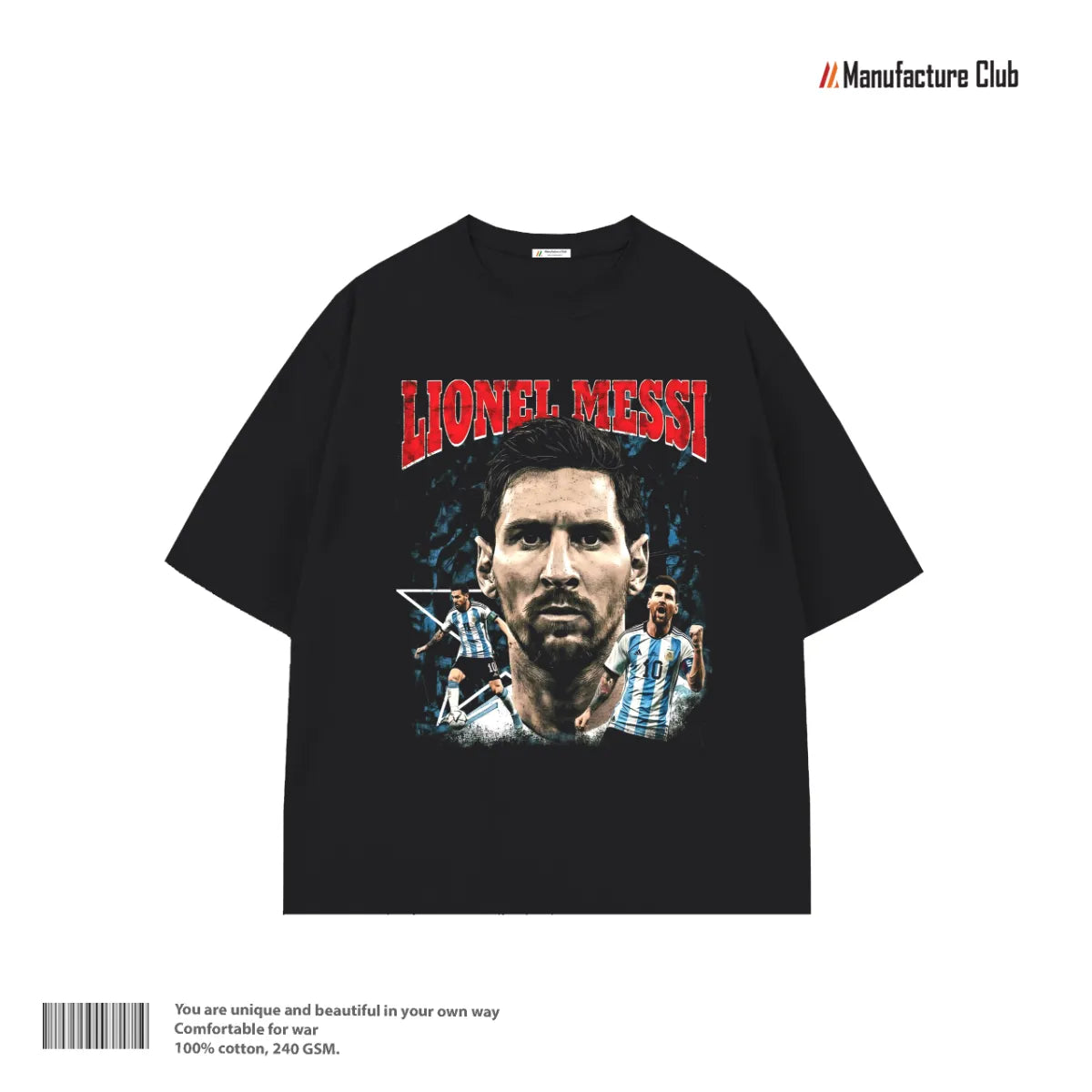 T-SHIRT / MESSI VINTAGE RETRO BOOTLEG