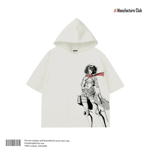 HALF HOODIE / MIKASA ACKERMAN RED SCARF