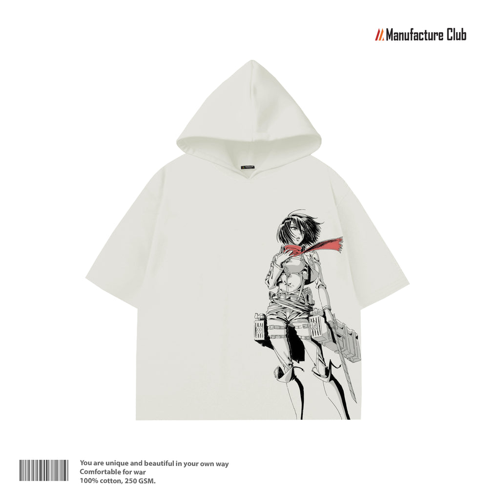 HALF HOODIE / MIKASA ACKERMAN RED SCARF