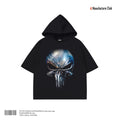 HALF HOODIE / PUNISHER METALLIC SKULL