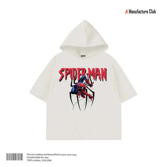HALF HOODIE / SPIDER-MAN RED TYPOGRAPHY