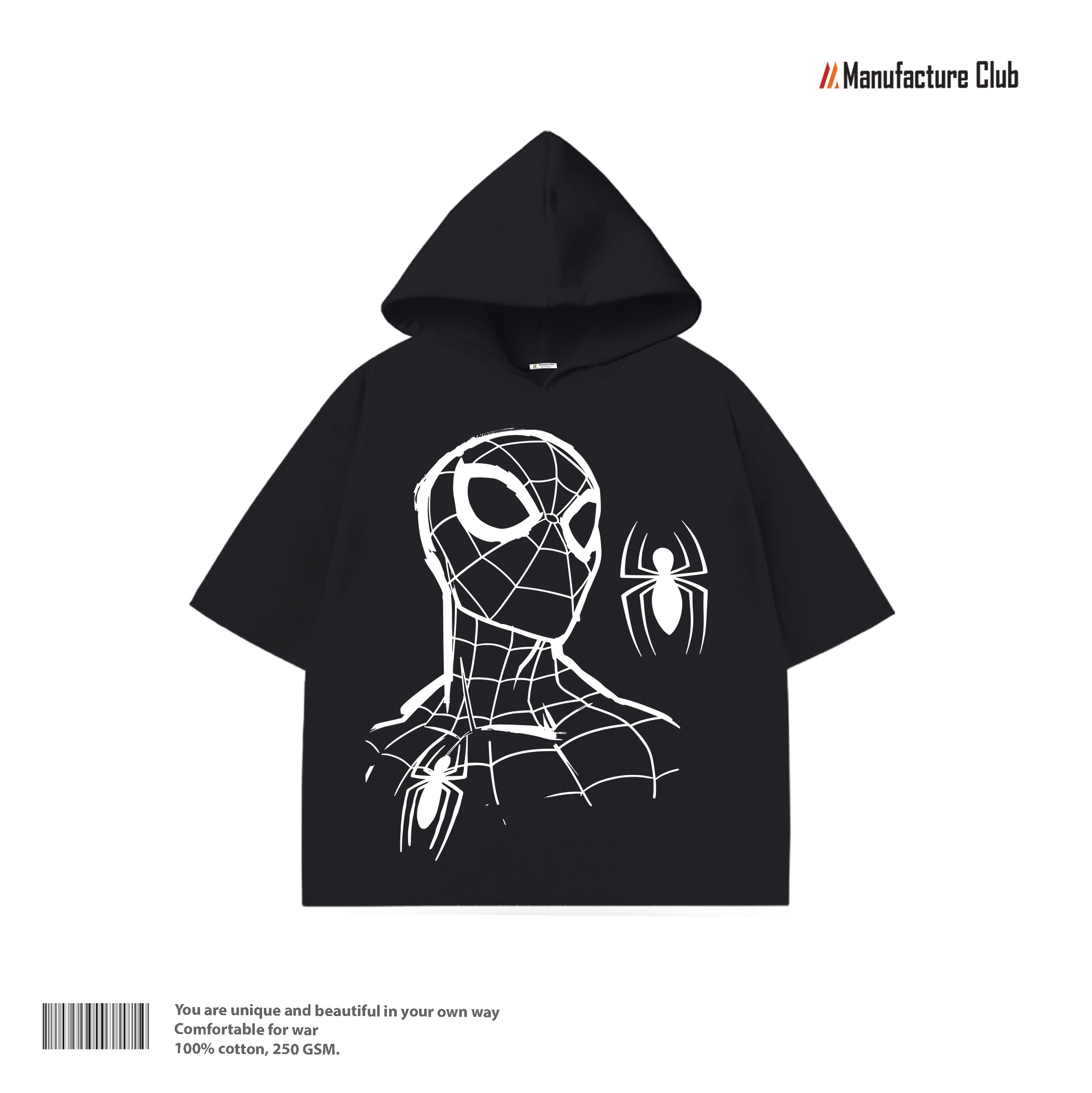 HALF HOODIE / SPIDER-MAN WHITE SKETCH